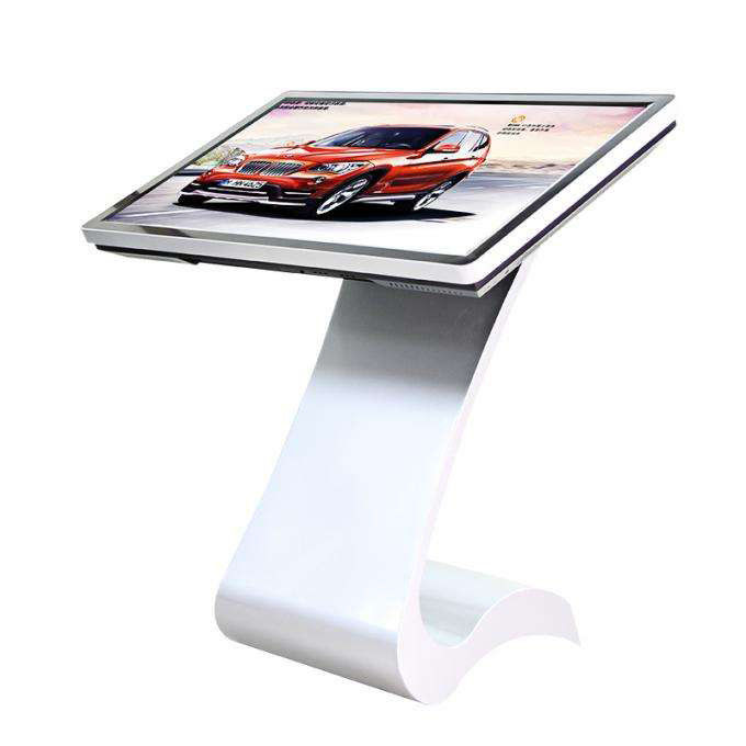 43" Indoor Silvery Display Interactive LCD Touched Kiosk Digital Signage High Resolution For Restaurant Advertising